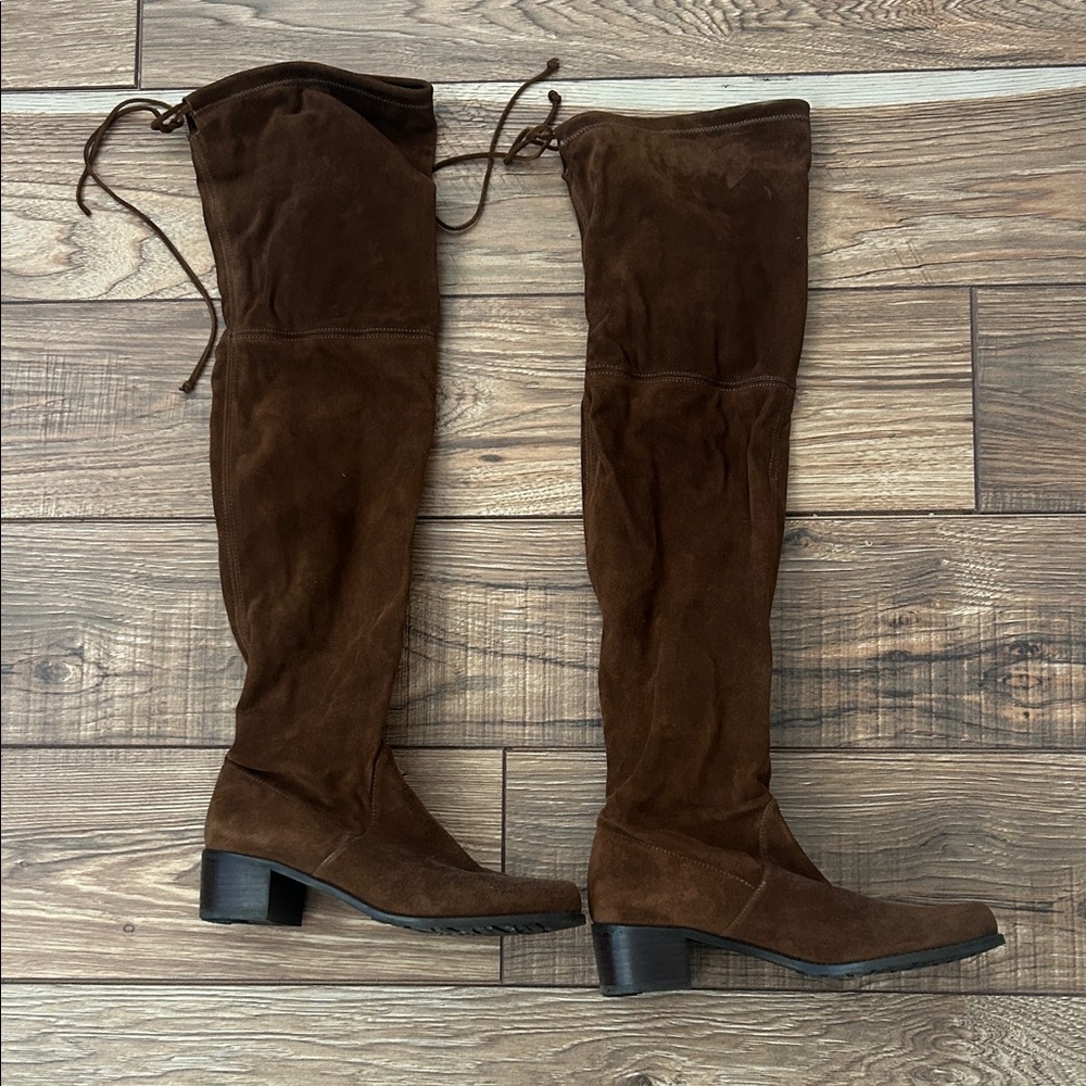 Stewart Weitzman Brown Suede Knee-High Boots